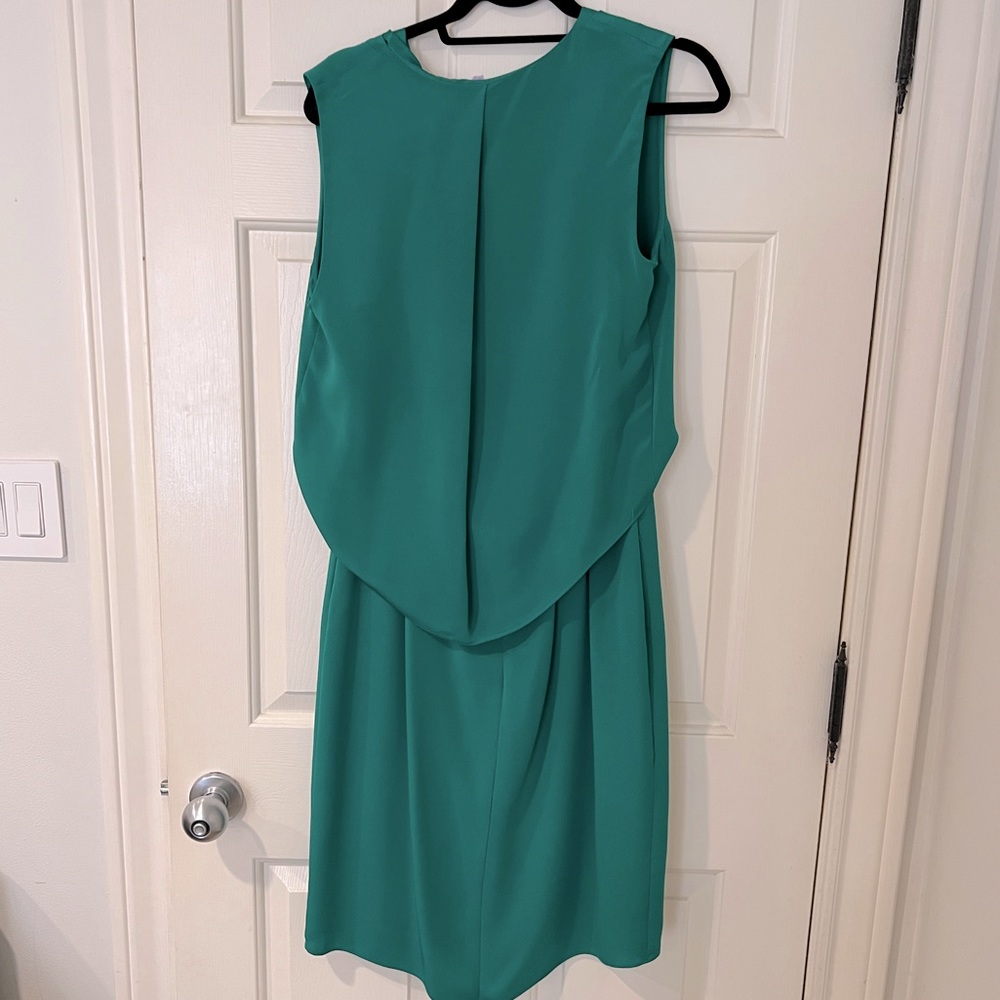 KOBI HALPERIN Green Silk Midi Dress Size 10 - Picture 3 of 8